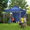 10' x 10' Heavy Duty Pop Up Canopy Tent with Sidewall, UPF50+ Instant Sun Shelter with Storage Pockets - 2 of 4