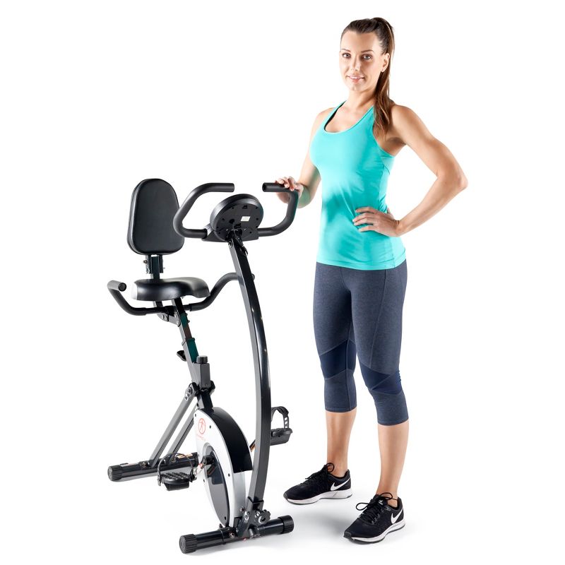 Marcy Foldable Exercise Bike with High Back Seat, 6 of 22