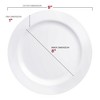 Smarty Had A Party 9" White Economy Round Plastic Buffet Plates - 60 pcs - 3 of 4