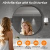 FAMYYT 36 in. W x 36 in. H Round Aluminum Framed Wall Bathroom Vanity Mirror in Glossy Black - 3 of 4