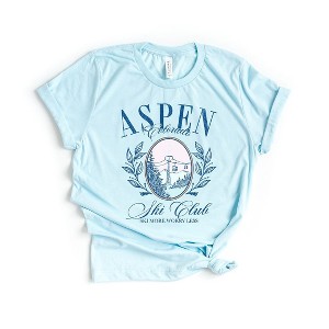 Simply Sage Market Women's Aspen Ski Club Grunge Short Sleeve Graphic Tee - 1 of 3