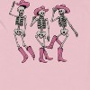 Rerun Island Men Dancing Skeletons Pink Hats Boots Short Sleeve Graphic Cotton T-Shirt - 2 of 4