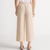 Lands' End Women's High Rise Pull On Drawstring Linen Wide Leg Crop Pants - 2 of 4