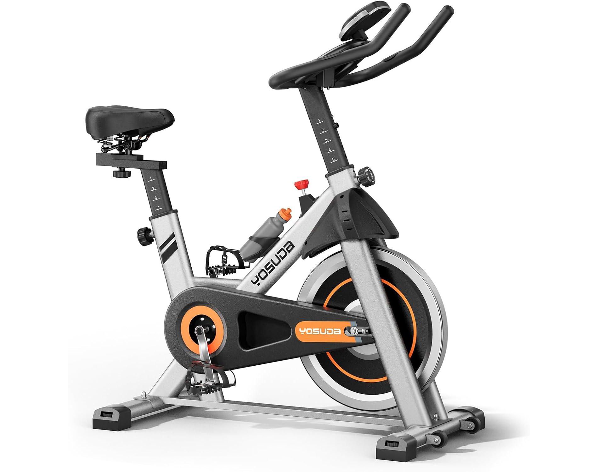 YOSUDA Indoor Cycling Bike Brake Pad/Magnetic Stationary Bike - Cycle Bike with Tablet Mount & Comfortable Seat Cushion
