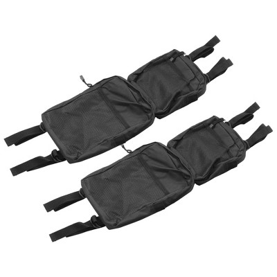 Unique Bargains ATV Fender Cargo Storage Bag Saddle Bags with Zipper for Polaris Sportsman for Yamaha for Honda FourTrax Black 2 Pcs