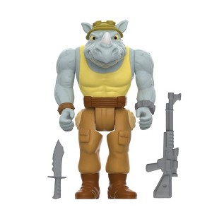 Super 7 Teenage Mutant Ninja Turtles ReAction Rocksteady Cartoon Action Figure - 1 of 3
