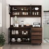 FUFU&GAGA Brown Kitchen Cabinet Cupboard Buffets Sideboards Storage Cabinet - 2 of 4