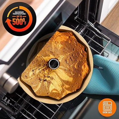 Gold Extra Thick Cast Aluminum Non-Stick Bundt Cake Pan