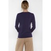 JENNIE LIU Women's 100% Pure Cashmere Long Sleeve Pullover V Neck Sweater - 2 of 2