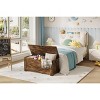 Lift-Top Toy Storage Bench with Safety Hinge, Modern Wooden Chest for Entryway Bedroom Living Room - 2 of 4