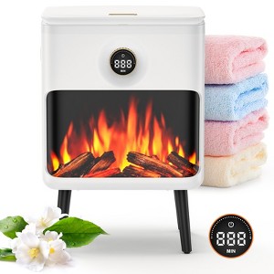 HONGGE 22L Towel Warmer Bucket with Flame Light Display Fast Heating LED Timer Safe Lock and Fragrance Box for Bathroom Spa Home - 1 of 4