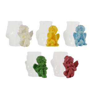 Unique Bargains Silicone Angel Soap and Candle Moulds 5 Pcs - 1 of 4
