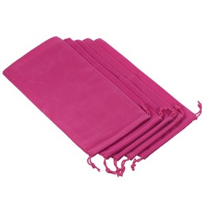 Unique Bargains Glasses Wedding Microfiber Soft Drawstring Gift Storage Bags 5 Pcs - 1 of 3