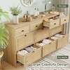 Brafabhome Natural Rattan 10 Deep Drawers Dresser for Bedroom, Modern Light Wood Wicker Chest Double Dresser with Smooth Metal Slides | Beige - 3 of 4
