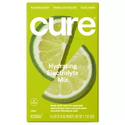 Cure Hydration Lime Hydrating Electrolyte Drink Mix - 6pk/.27 oz Sticks