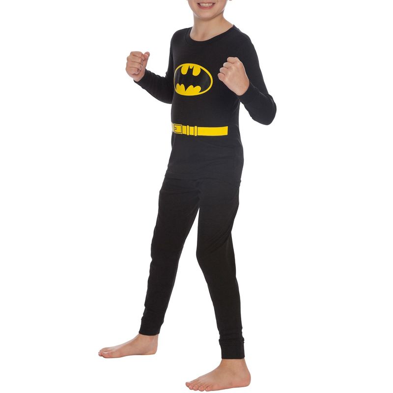 DC Comics Boys Batman Logo Dark Knight Costume Pajama Set, 5 of 6