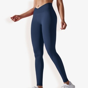 Anna-Kaci Active Women's High Waist Seamless Ribbed Full Length Leggings - 1 of 4