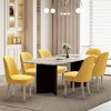 WestinTrends Genevieve Mid-Century Modern Upholstered Boucle Dining Chair (Set of 6) - 2 of 4