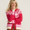 Lands' End Women's Lofty Birdseye Fair Isle Cardigan Sweater - 4 of 4