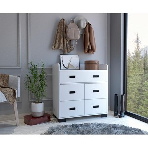 CAVINAS 5 Dresser for Bedroom with Black Metal Handle Design,Modern Chest of Drawers,Freestanding Dresser for Bedroom - 1 of 4