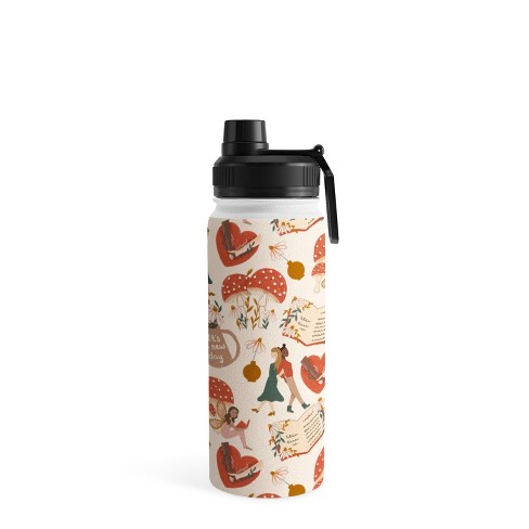 Dash and Ash Woodland Friends 18 oz Water Bottle With Sport Lid - Society6