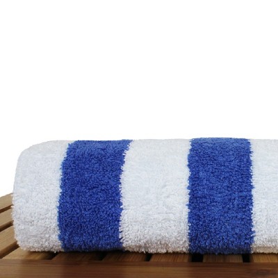 Tan and White Striped Turkish Cotton Beach Towels Set