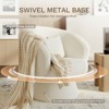 Lirago Beige Swivel Accent Chair Modern Upholstered Barrel Chair with 360 degrees Swivel - 2 of 4