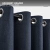 Deconovo 2 Panels Linen Look Blackout Curtains with 8 Grommets, Thermal Insulated Drapes - 4 of 4