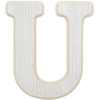 Genie Crafts Unfinished Wood 12-Inch Decorative Letters U Alphabet for DIY Crafts & Home Wall Decor