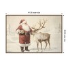 Amanti Art 41"x28" Santa Claus with Reindeer Melloi Framed Canvas Wall Art - 4 of 4
