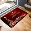 Lomsoe Christmas Welcome Mat - Festive, Non-Slip, Easy to Clean,Flannel Doormat, Ideal for Living Room, Bedroom, and Holiday Home Decor. - 3 of 4