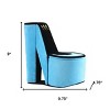 HomeRoots 9" Turquoise Black And Gold Velvet High Heel Jewelry Box - 3 of 4