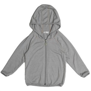 Boy's 's Long Sleeve Zip Hoodie with Binding Heather - Cozii - 1 of 1