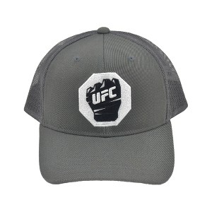 UFC Men's Embroidered Octagon Fist Logo Adjustable Mesh Trucker Hat - 1 of 4