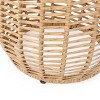 Kumasinova 15.5" Chic Woven Rattan Outdoor End Table with Tempered Glass Table Top,Handcrafted Patio Side Table,Weather-Resistant,Decor Item,Natural - 4 of 4