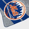 MLB New York Mets Corner Logo Faux Shearling Blanket - 3 of 3