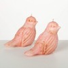 3.5"H Vance Kitira Pink Bird Candles - Set of 2, Pink - 4 of 4