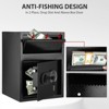 Heavy Duty Drop Safe for Business With Digital Keypad, Depository Safe for Money with Drop Slot, Office Safe Box for Money and Mail, Black - 4 of 4