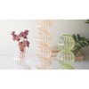 Fluted Glass Stacking Ball Vases – 14" Tall Set of 3 Decorative Home Accents by Kalalou - 2 of 3