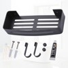 WOWOW  in. W x 2 in. H x 13 in. D Stainless Steel Rectangular Bathroom Shower Shelves in Black 2-Pieces - 4 of 4