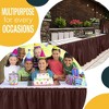 Crown Display 6 pack Disposable Plastic Tableskirts - 29" x 14 Ft ruffled Table Skirt with Adhesive Strip - 6 Count - 2 of 4