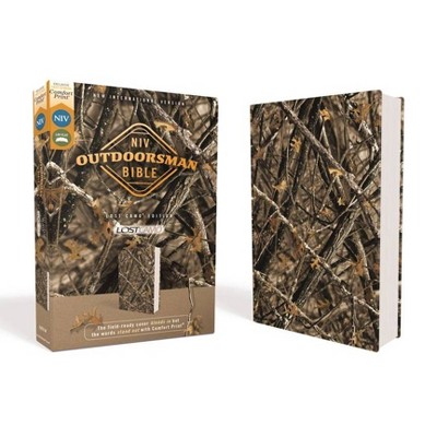 Niv, Outdoorsman Bible, Lost Camo Edition, Leathersoft, Red Letter Edition, Comfort Print - by  Zondervan (Leather Bound)