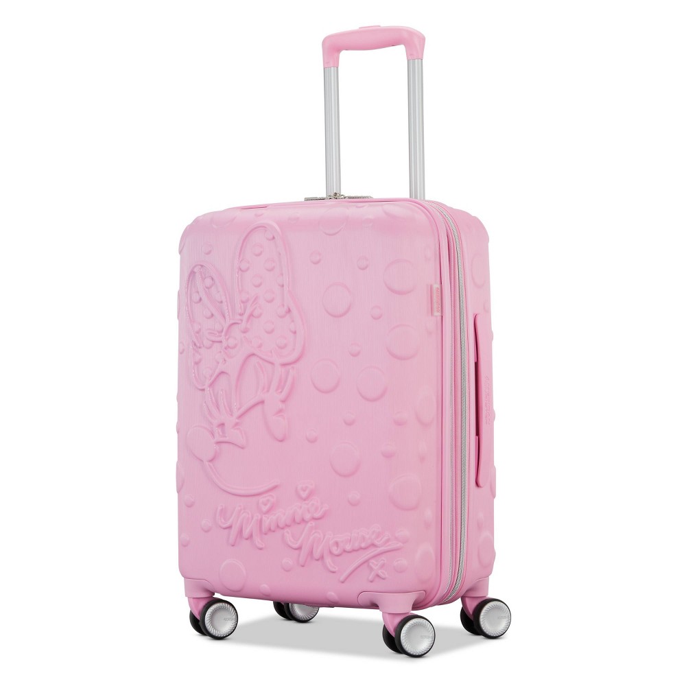 Photos - Luggage American Tourister Hardside Disney All Ages Molded Minnie Carry On Spinner - Pink 