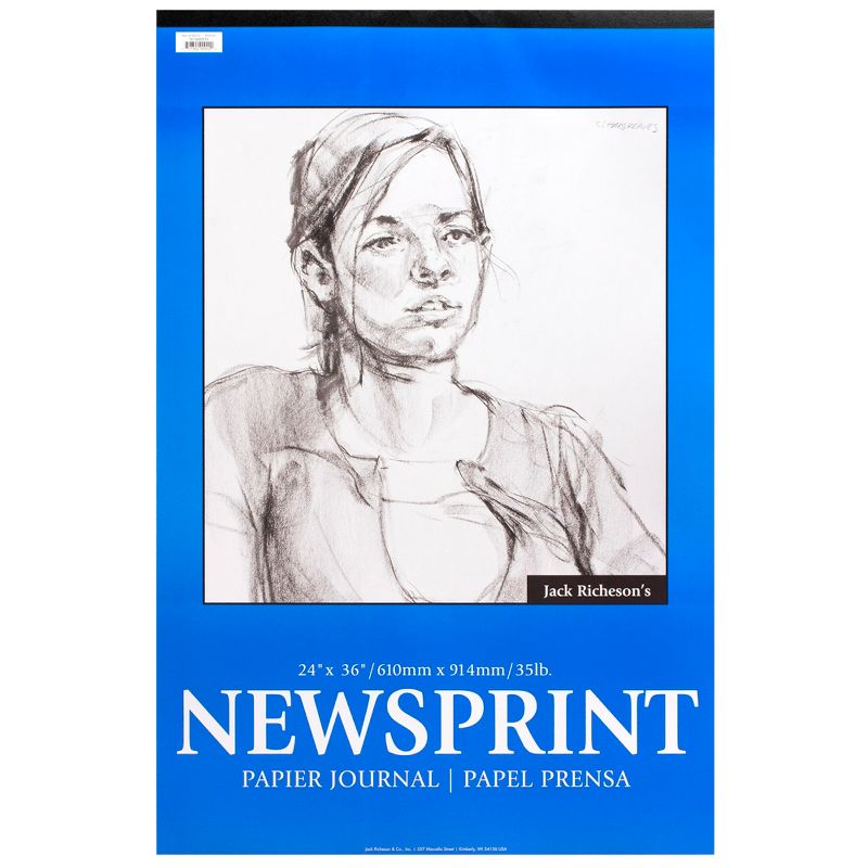 Jack Richeson Newsprint Pad, 24 x 36 Inches, 32 lb, 50 Sheets, 1 of 2
