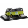 1960 Volkswagen Microbus Deluxe U.S.A. Model Lime Green and Black Ltd Ed to 6550 pieces 1/24 Diecast Model Car by M2 Machines - 2 of 3