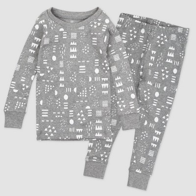 Honest Baby Toddler 2pc Play Organic Cotton Snug Fit Pajama Set - Gray