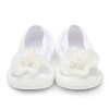 Komuello Toddler Girl First Walk Sock Shoes Flat Style - Flat Pompom White - image 2 of 4