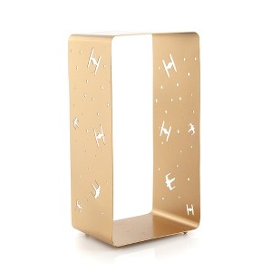 Seven20 Star Wars Gold Stamped Lantern | X-Wing & TIE Fighter Battle | 11.5 Inches Tall - 1 of 4