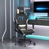 vidaXL Gaming Chair with Footrest, Black and Cream, Fabric - image 2 of 4