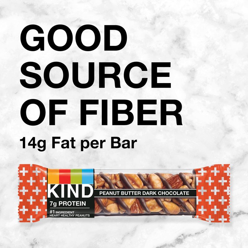KIND Peanut Butter Dark Chocolate + Protein Nutrition Bars - 12ct, 5 of 9